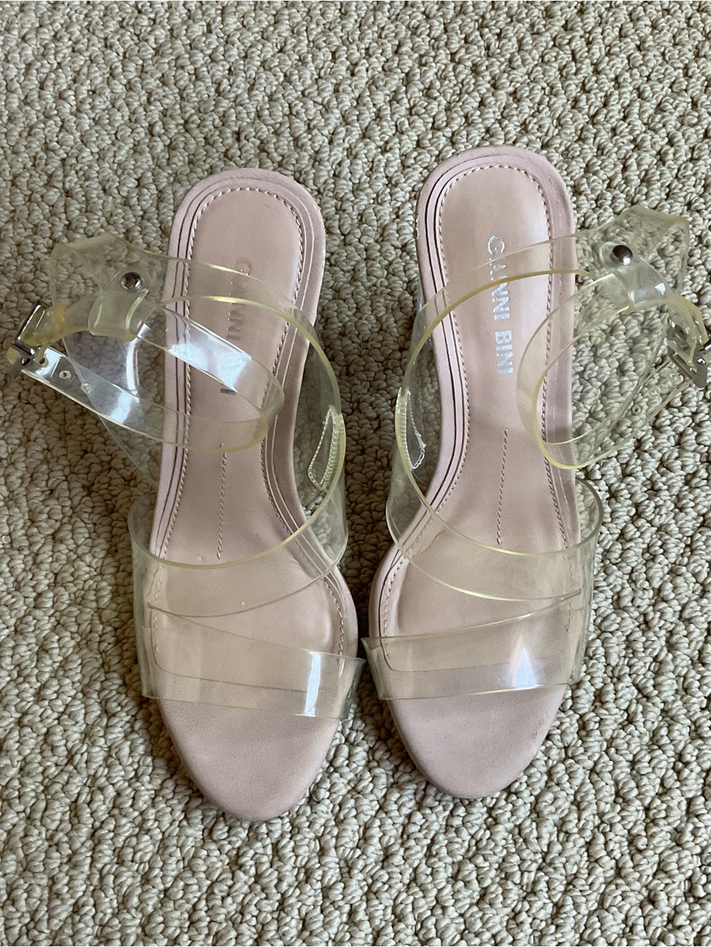 Gianni Bini Clear-Strap Heels Size 6.5